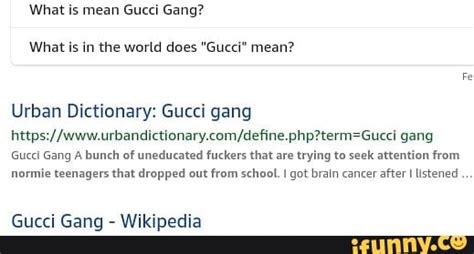 urban dictionary gucci